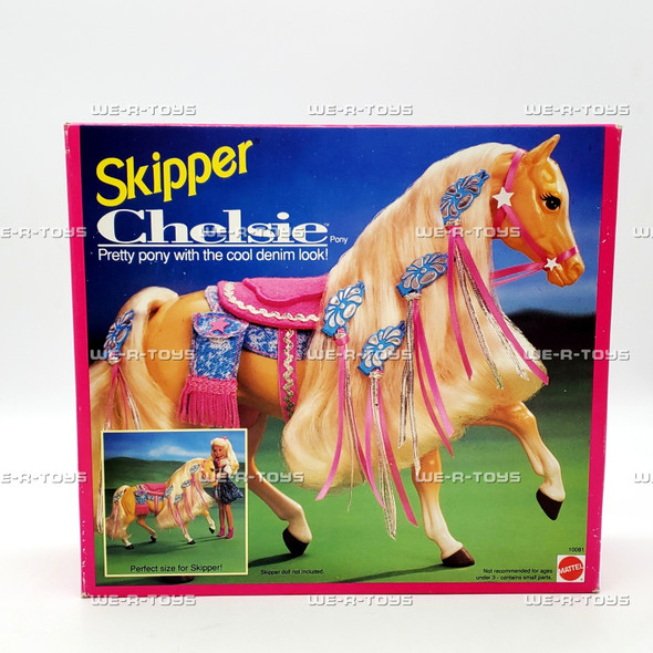 Barbie Skipper Chelsie Pony Pretty Pony With the Cool Denim Look 1992 NEW