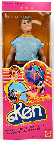 Barbie All Star Ken Doll With Flexible Arm Muscles #3553 Mattel 1981 NRFB