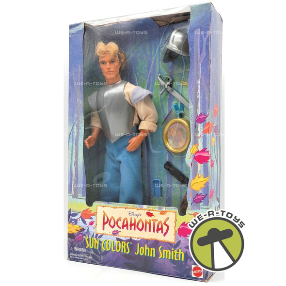 Disney's Pocahontas Sun Colors John Smith Male Doll 1995 Mattel #13329