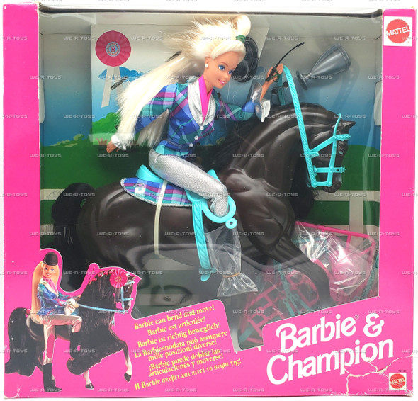 Horse Riding Barbie & Champion The Horse Doll Set 1994 Mattel #13181