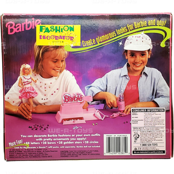  Barbie Doll Fashion Decorator System with Refill Kit (1993) 