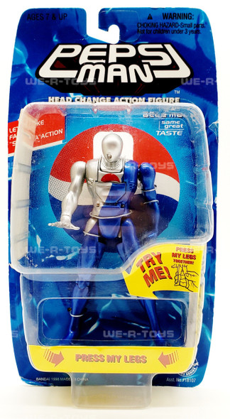 Pepsi Bandai Pepsiman Head Change Action Figure Blue Version