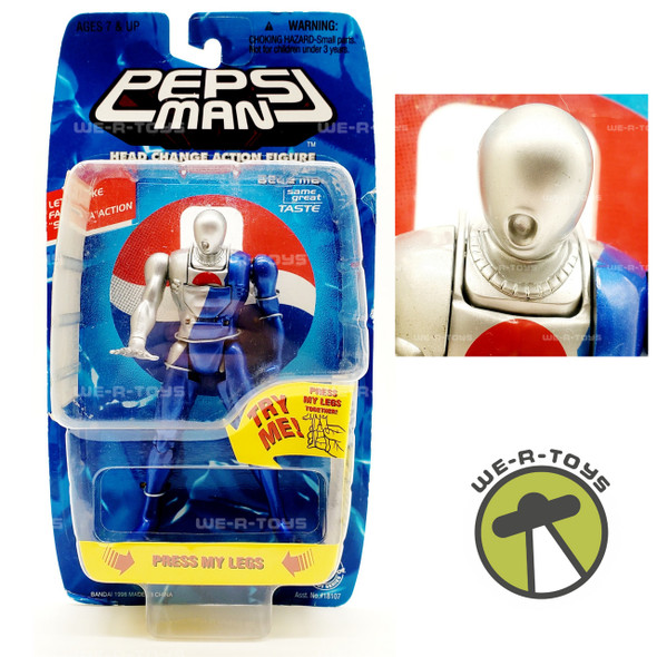 Pepsi Bandai Pepsiman Head Change Action Figure Blue Version
