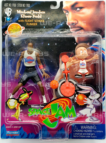 Space Jam Michael Jordan and Elmer Fudd with Flight School Flinger 1996 NRFP