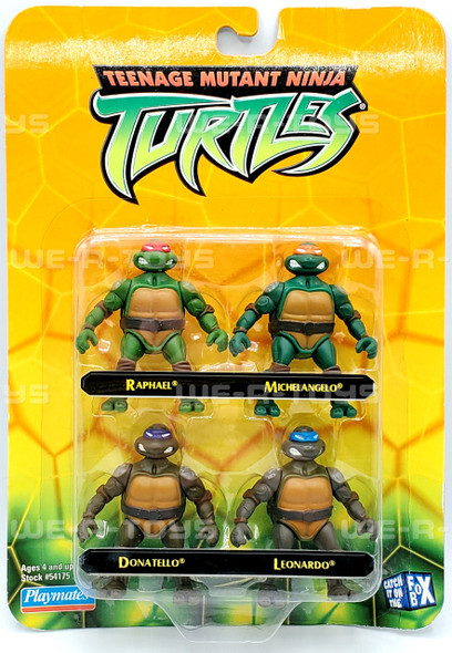 Teenage Mutant Ninja Turtles 4 Pack Action Figure Set 2002 Playmates 54175 NRFB