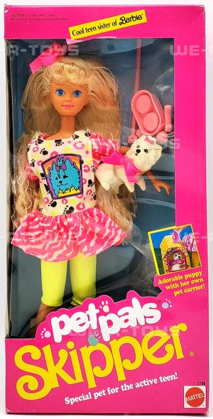 Barbie Pet Pals Skipper Doll with White Puppy 1991 Mattel #2709 NRFB