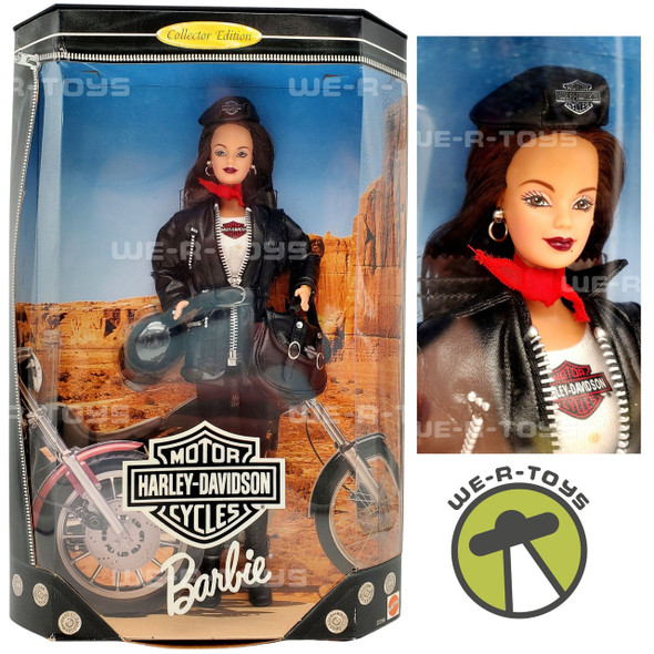 Harley Davidson Barbie Doll #3 Brunette 1998 Mattel 22256 New - We 