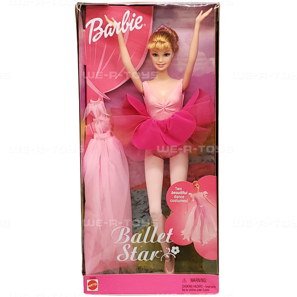 Barbie Ballet Star Doll with Two Beautiful Dance Costumes Mattel 2001