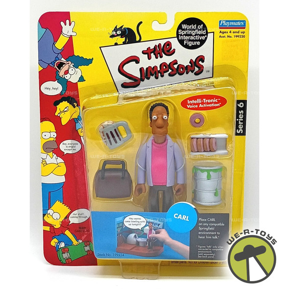 The Simpsons World Of Springfield Talking Carl Action Figure Playmates