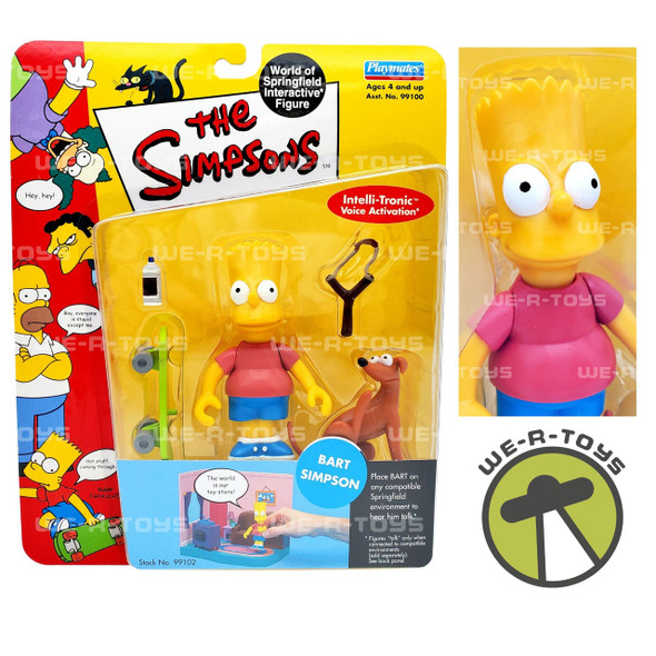 The Simpsons World Of Springfield Bart Simpson Action Figure Playmates NRFP