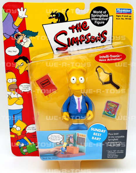 The Simpsons World Of Springfield Sunday Best Bart Action Figure Playmates NRFP