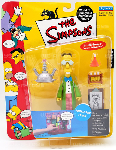 The Simpsons World Of Springfield Professor Frink Action Figure Playmates NRFP