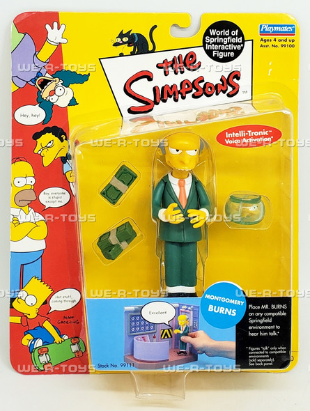 The Simpsons World Of Springfield Montgomery Burns Action Figure Playmates