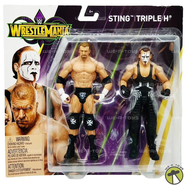 WWE WrestleMania Sting vs. Triple H Wrestling Action Figures FMH63 Mattel NRFB