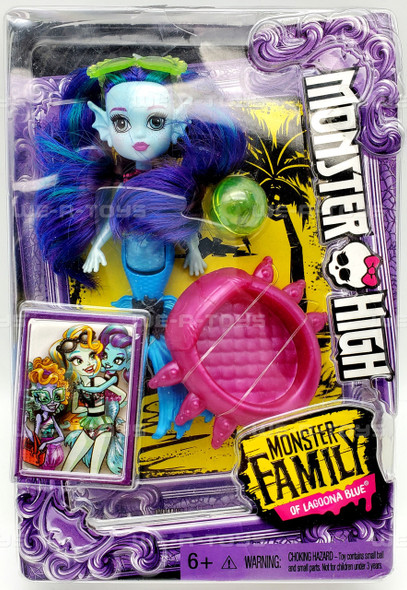 Monster High Monster Family of Lagoona Blue Ebbie Blue Doll 2016 Mattel NRFP