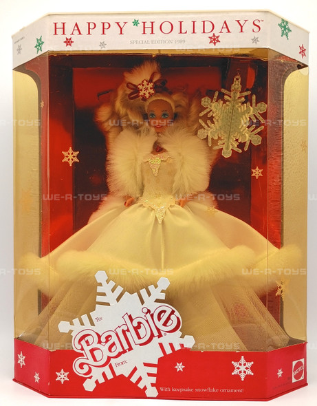 Barbie 1989 Happy Holidays Special Edition Doll & Ornament Mattel #3523 New
