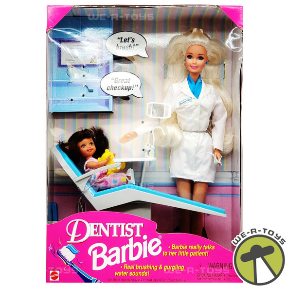 Barbie Dentist Barbie Doll Set Blonde and Brunette 1997 Mattel 17255 NRFB