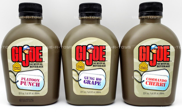 G.I. Joe Vitamin Fortified Survival Beverage Lot of 3 Vintage Unopened 2000