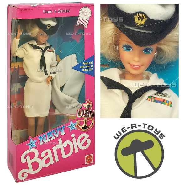 Barbie Stars 'n Stripes Navy Doll Second Edition 1990 Mattel #9693 NRFB
