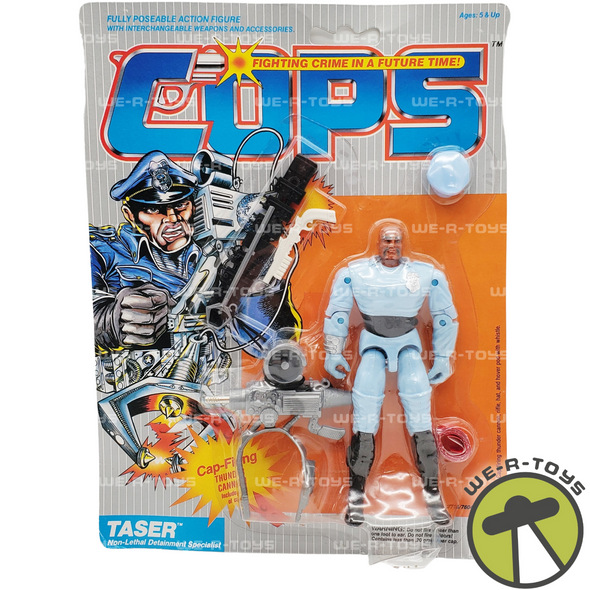 COPS Taser 5.75" Cap-Firing Fully Poseable Action Figure 1988 Hasbro 7716 NRFP