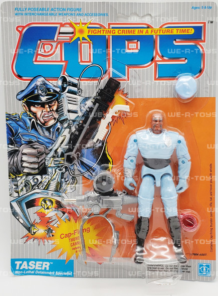 COPS Taser 5.75" Cap-Firing Fully Poseable Action Figure 1988 Hasbro 7716 NRFP