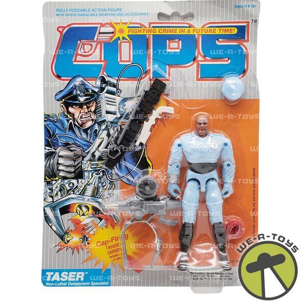 COPS Taser 5.75" Cap-Firing Fully Poseable Action Figure 1988 Hasbro # 7716 NRFP