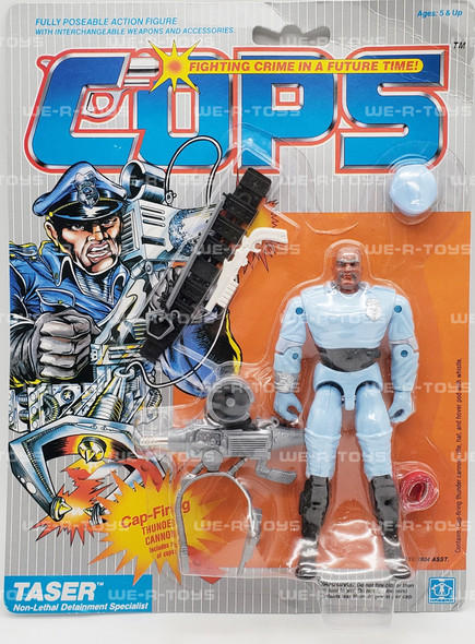 COPS Taser Cap-Firing Fully Poseable 5.75" Action Figure 1988 Hasbro # 7716 NRFP