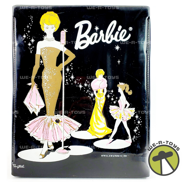 Vintage Ponytail 1962 Barbie Solo in the Spotlight Black Double Wardrobe Case