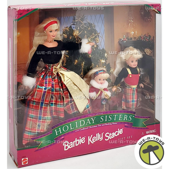 Barbie Kelly Stacie Holiday Sisters 3 Doll Giftset 1998 Mattel #19809