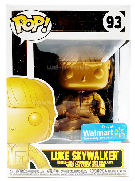 Funko POP! Star Wars Luke Skywalker Gold Vinyl Figure Walmart Exclusive