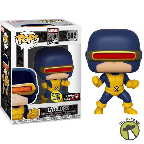 Funko Pop! Marvel 80 Years Cyclops [Glow in The Dark] Exclusive Bobble-head 502