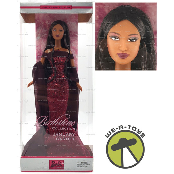 Barbie Birthstone Doll January Garnet African American 2002 Mattel #C0583