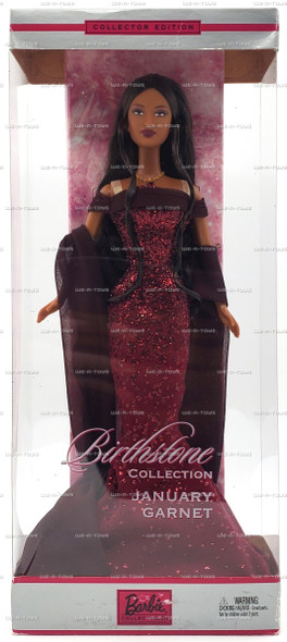 Barbie Birthstone Doll January Garnet African American 2002 Mattel #C0583