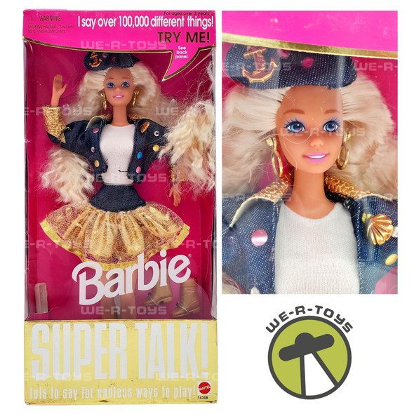 Barbie Super Talk Lots to Say Talking 100,000 Phrases Doll 1995 Mattel USED