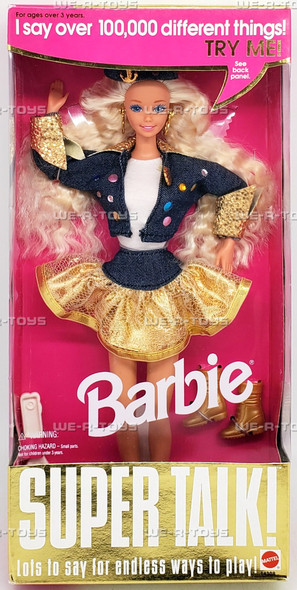 Barbie Super Talk Lots to Say Talking 100,000 Phrases Doll 1995 Mattel 14308