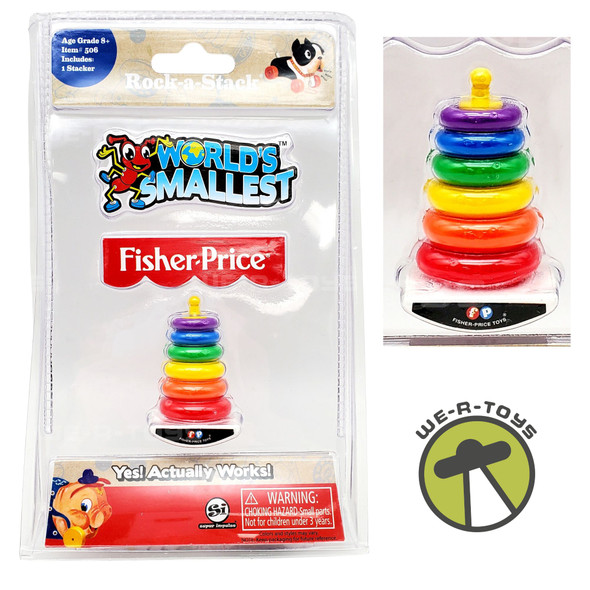 World's Smallest Fisher Price Rock-a-Stack Baby Stacking Toy NRFP