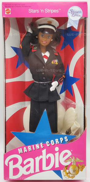 Stars 'n Stripes Marine Corps Barbie Doll African American No. 7594 Mattel 1991