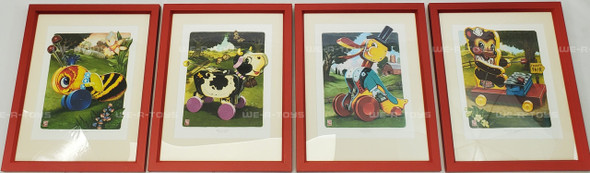 Fisher-Price Set of 4 Fisher-Price Art Prints by David McMacken 2005 USED 