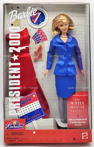 Barbie For President 2000 Doll The White House Project Toys R Us Exclusive NRFB