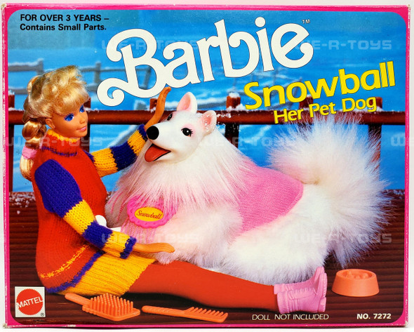  Barbie Snowball Her Pet Dog No. 7272 Mattel 1990 USED 