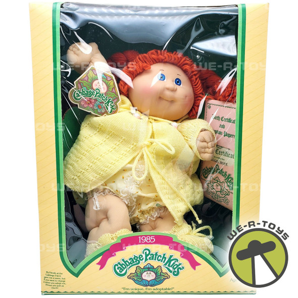 Cabbage Patch Kids 1985 Redhead Pigtails Blue Eyes Aggie Hope Doll NRFB