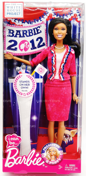 Barbie I Can Be President Doll African American 2012 Mattel No. X2931 NRFB