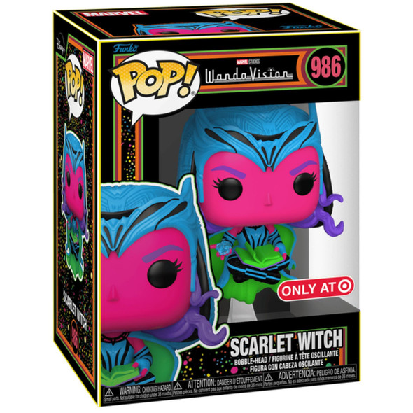 Marvel Funko Pop! Marvel Scarlet Witch with Darkhold Book Black Light Special Edition 
