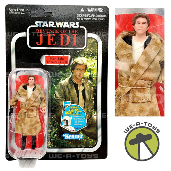 Star Wars Revenge of the Jedi Variant Han Solo in Coat UNPUNCHED Kenner NRFP