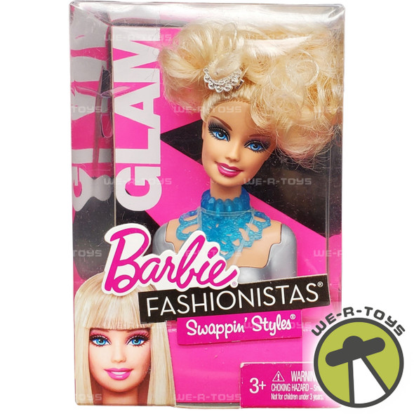 Barbie Fashionistas Swappin' Styles Glam Blonde Hair 2010 Mattel V4392 NRFB