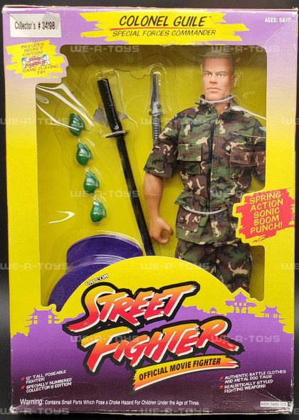 Street Fighter by Capcom Colonel Guile 12" Action Figure 1993 Hasbro 84009 USED