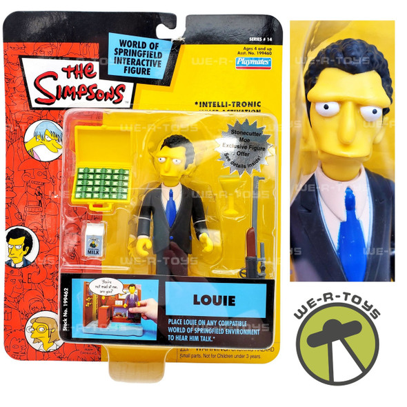  The Simpsons World Of Springfield Louie Interactive Action Figure Playmates NRFP 