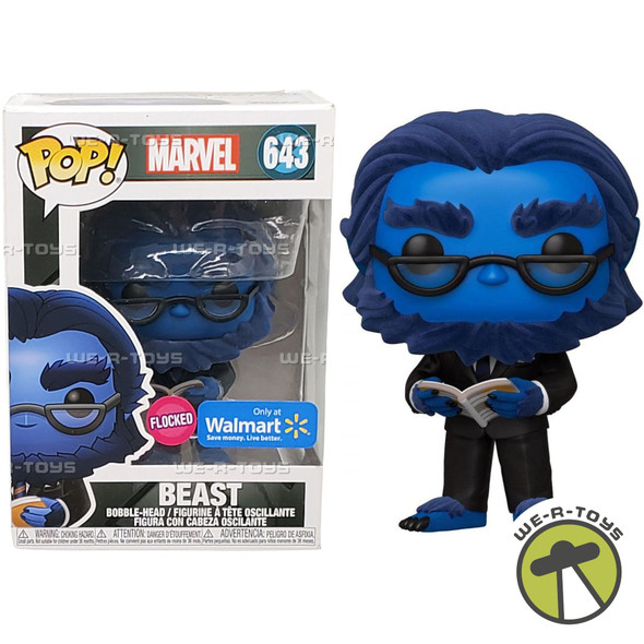 Funko Pop Marvel 643 X-Men 20th Anniversary Beast Bobble-Head Flocked Exclusive