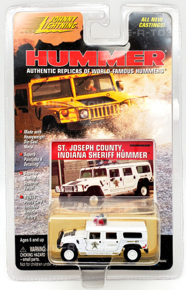  Johnny Lightning Hummer White Indiana Sherriff Replica Die Cast Vehicle NRFP 