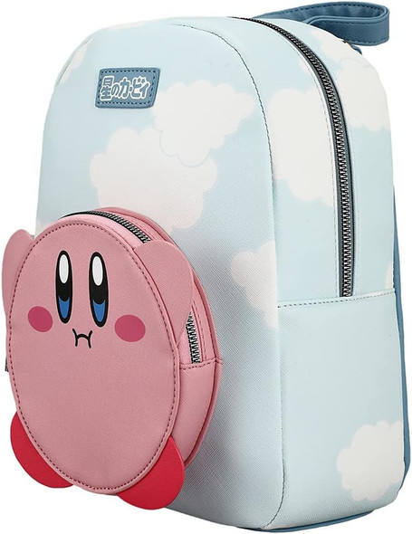 Kirby Die-cut Pocket & Cloud Print Mini Backpack Bioworld